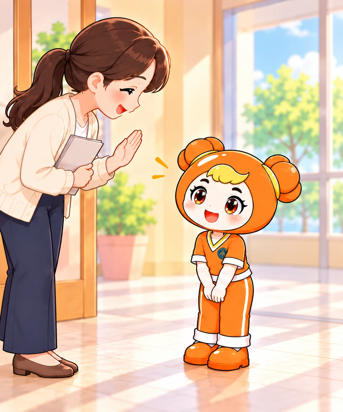 1年级女生德维度1阶：回应提示，向工作人员问好