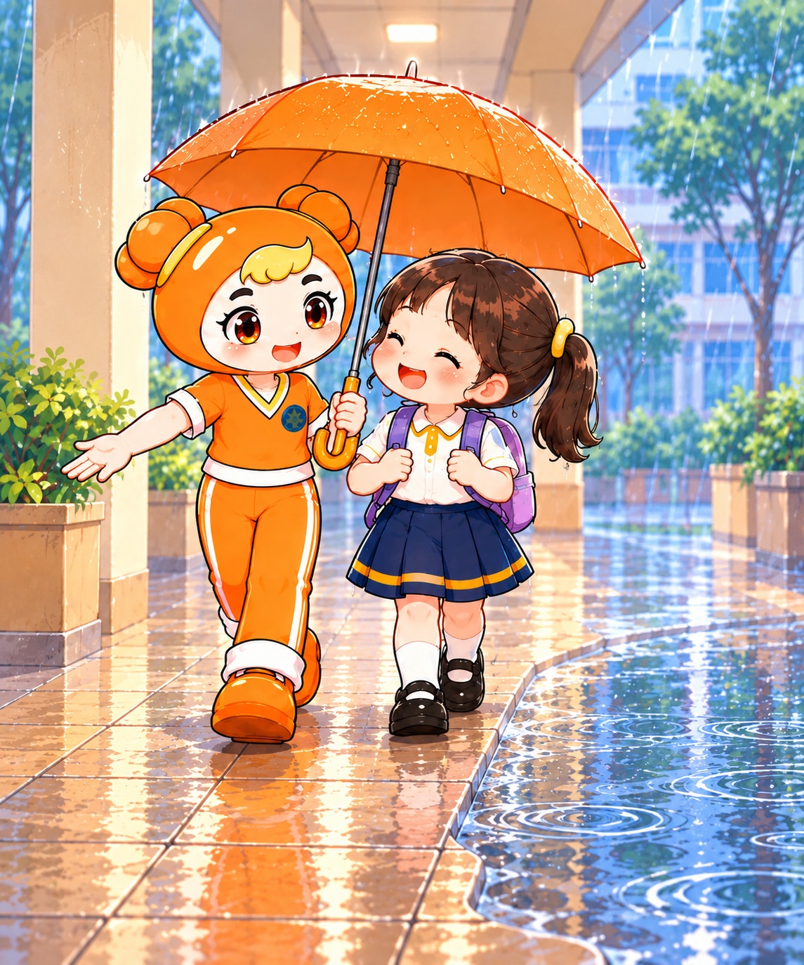 3年级女生德维度4阶：绕开积水，继续照顾同伴