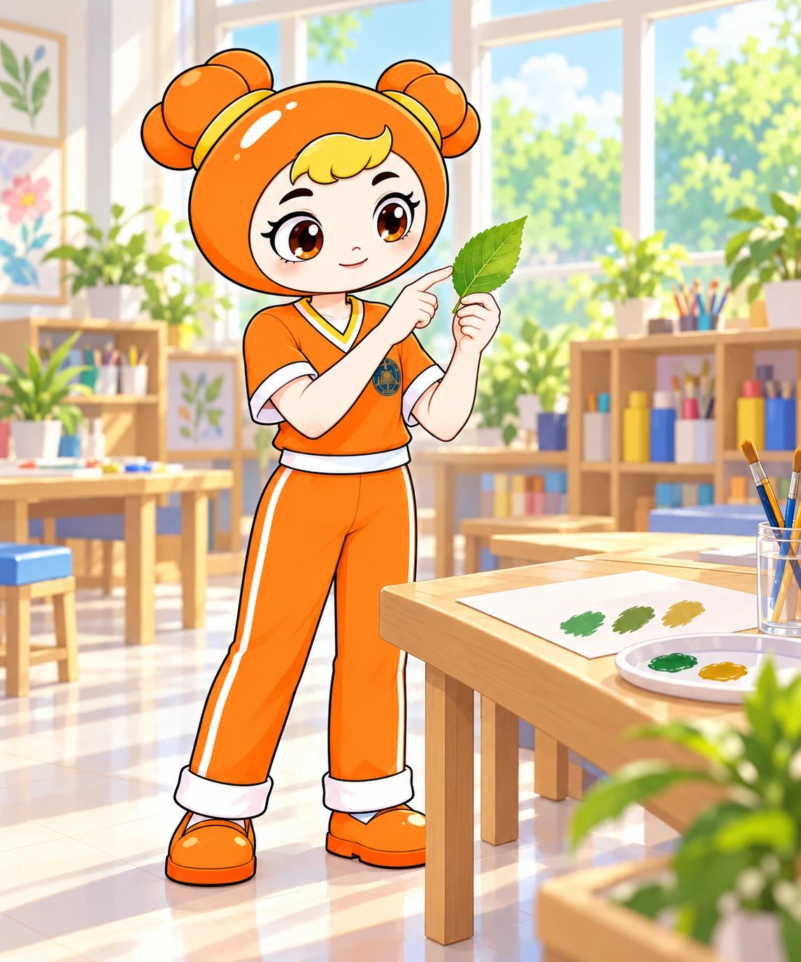 5年级女生美维度1阶：观察校园叶形与配色