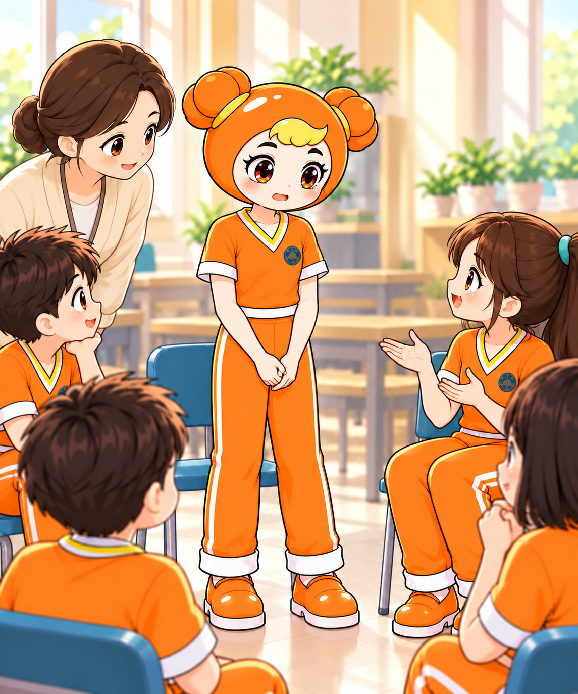 6年级女生心维度1阶：在老师引导下，安静听同伴说完